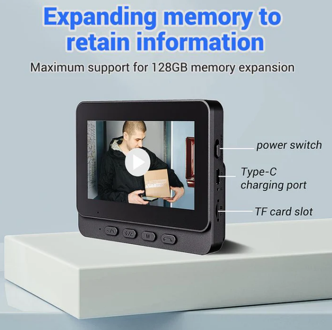 ⏳Time-Limited Special⏰Wireless doorbell camera: 1080P, 170° angle, 4.3-inch screen, IPX65 outdoor waterproof, night vision✈️Free Shipping